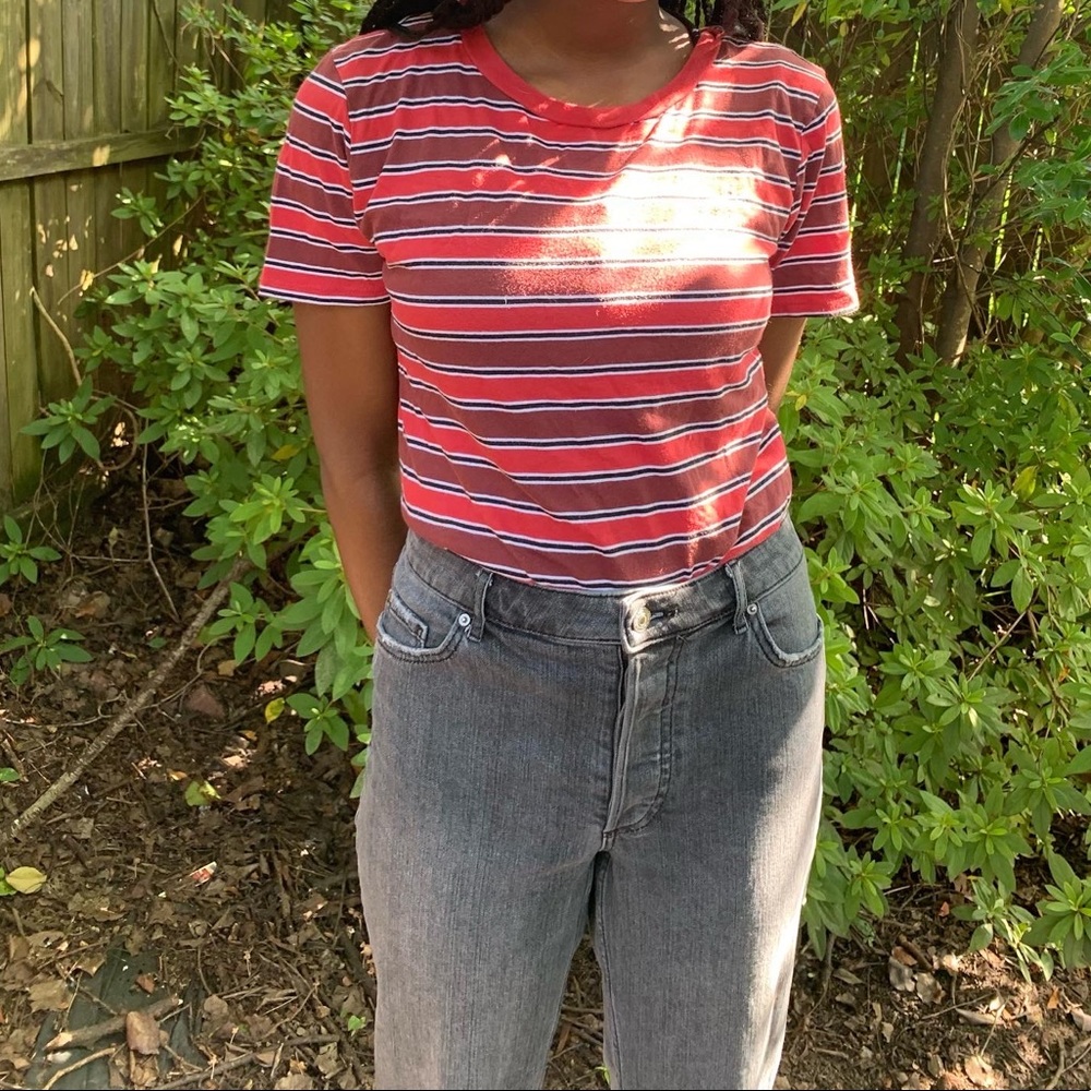 ✿ Red stripped Tee ✿